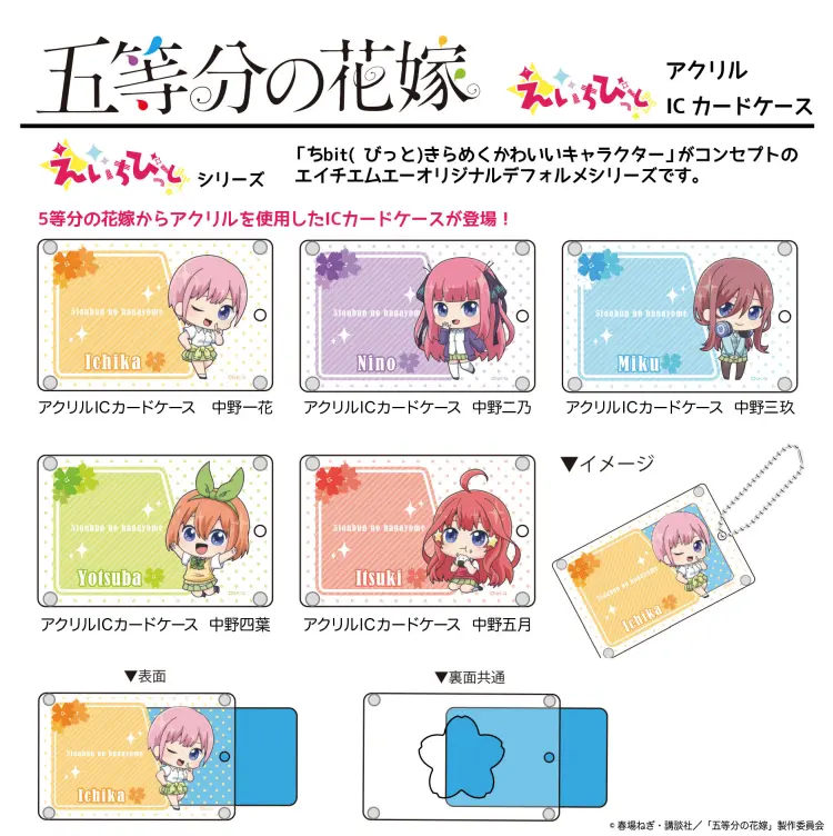 えいちびっとシリーズ　五等分の花嫁　アクリルICカードケース